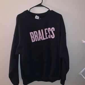 Braless crew neck